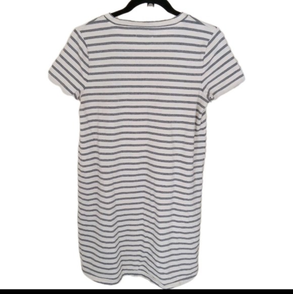 Madewell Gray/Cream Cotton Dress Small - Picture 2 of 6